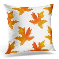 Žuti listovi vodkolor javorov uzorak narančasti jesen jastučni poklopac