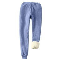 Absuyy gamaše za žene na klirensu - Ispruženo jesen zima toplo plus baršunaste suknje hlače tanke tamne plave veličine xl