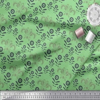 Soimoi zelena svila tkanina filigrana Damask Ispis tkanina od dvorišta široko