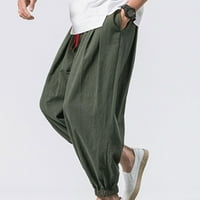 SKPABO muškarci harem hlače Udobna elastična struka hlače modna čvrsta boja casual joga hipies hlače