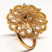 Podesivi kamen Glut Gold Ring Bool Ring za žene, izvrsni prsten za žene - modni prsten za habanje strana sa podesivom veličinom