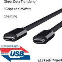 Tip-C Direktno punjenje i podatkovni kabl Kompatibilan sa medijskim logitech tastaturama sa dual 5Gbps USB-C konektorima