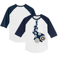 Dojenčad sitni otvor bijeli navy Houston astros bejzbol kravata majica od rukava