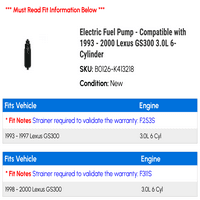 Pumpa za električnu gorivu - kompatibilan sa - GS 3.0L 6-cilindar 1999