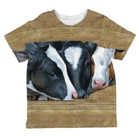 Kraljice krava mliječnih farmi širom majice malih majica s majicom MULTI 2T
