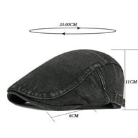 Unizirati ravni šešir sa podesivim metalnim kopčama u bočnoj boji, pogodno za upotrebu za prijatelja Porodični susjedi Poklon crni