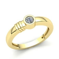 Prirodno 0,75ct okruglo Diamond Dame Dame Bridal Solitaire Angažova za angažovanje prstenasto 14k ruža, bijela ili žuta zlato GH SI1