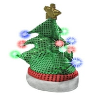 Plušani božićni drvci LED kapa sa sijalicama zvijezde zvijezde svjetlo za svjetlost
