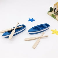 Postavite mini smoling brod i vesla Modeli FIGURINI FIKURINI Mikro krajolik Dekoracija simulacije oceansko dekoracija na plaži