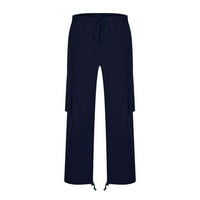 Juebong Muške lagane prozračne hlače za planinarenje sa džepovima na otvorenom sportove Brze suhe pantalone,