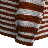 Njshnmn ženski džemper plus casual dugih rukava lagani kardigan, smeđi, s