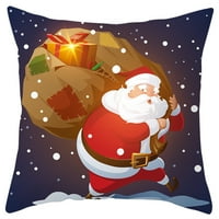 VerPetridure Božićne breskve kože kože Decor Sofa kauč jastuk Bacanje jastučni poklopac božićnog pamučnog breskve velve za kožu jastuk jastuk poklopac home kauč dekor