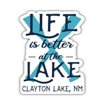Clayton Lake New Mexico Suvenir Vinil naljepnica naljepnica naljepnica sa veslačem 4-pakovanje