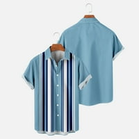 Uorcsa Versatilni popularni odmor Ljeto kratkih rukava Havajska posada vrata moda Topy Muns majica Plava