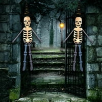 Noć vještica svjetla Horror Ghost Odjeća za šešit lagana skeleta String svjetla za zabavu