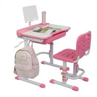 Fithaund ručno upravljani stol za podizanje može nagnuti dečji studijski stol i stolica ružičasta