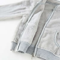 Odjeća za bebe 73- Newborn Baby Boy Girl Slatko print Flannel Multicolor Cardigan Flannel Top Siva 2-
