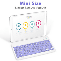 Punjiva Bluetooth tastatura i miš kombinirano ultra tanak tastatura u punoj veličini i ergonomski miš za Tecno Camon i All Bluetooth omogućen MAC tablet iPad PC laptop - ljubičasta ljubičasta