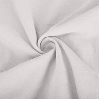 Klasični američki vrh za žene tiskane majice Udobna bluza V-izrez kratki rukav bijeli l