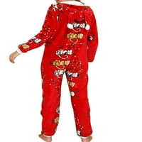 Božićni pidžami za žene, jedan kostim za spavanje s dugim rukavima, kostim za spavanje