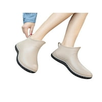 Daeful ženske vrtne cipele vodootporne kišne čizme otporne na klizanje gumenim čizmom Udobnost Lagana radna cipela Dame Neklizaju kiša Khaki 5