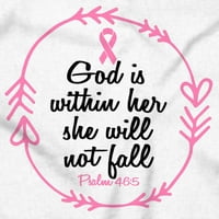 Svjesnost raka dojke Vjera u Božju žensku majicu Dame Tee Brisco brendovi m
