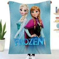 Smrznuta Elsa bacaje pokrivač za kauč na kauču - nejasno meko ugodno pokrivač za krevet, fleece debela