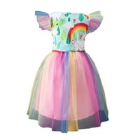 TODDLER TULLE haljina Ljeto Outfit Rođendan Princess Party Girls Causel Tutu suknje 1- godina