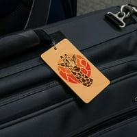 Giraffe Orange Circle Card kofer prtljage prtljage