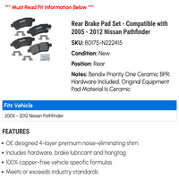 Zadnji set kočnice - kompatibilan sa - Nissan Pathfinder 2011