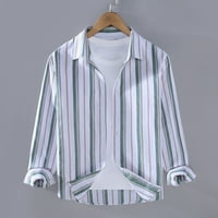 Leey-World Muns majica Muška majica Modni trend labavi kvadratni vrat prugasti majica Sve T majice za