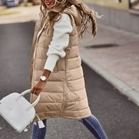 Tosmy Womens Cardigan ženski dugi zimski kaput sa kapuljačom s kapuljačnim kaputima s džepovima prekrivenim
