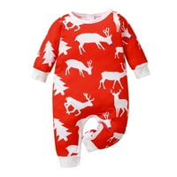 Božićna odjeća za dječje djece Dječji dječaci Slatki crveni božićni jelen Ispisuje ROMPER kombinezonske