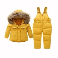 Djevojke zimsko snaha, dječja odjeća setovi zimske kapuljače patke dolje jakne + pantalone za dječake
