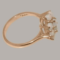 Britanci napravio je 10k Rose Gold Prirodni Opal Womens Obećani prsten - Opcije veličine - Veličina