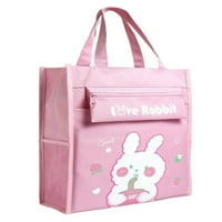 Prednji dječaci Tote torbe Top ručke Bookbag Veliki kapacitet Oxford torba patentnih patentnih zatvarača Dječje djece Pink Bunny