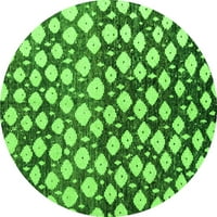 Ahgly Company u zatvorenom okruglom sažetkom zelene moderne prostirke, 7 'okruglo