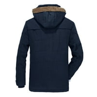 Muška jesenina i zimska modni povremeni patentni patent stereo patch džep plus baršunasti pamučni jakni