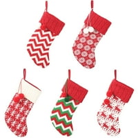 Handeo Višestruki božićni čarapa Svijetlo obojene vunene pređe čarape za dom
