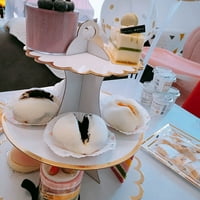 Linyer 3-tier torta za kolač od nosa mousse grickalice Hrana Držač zaslona Početna Festival Vjenčani godišnjica Dekoracija tablice ružičasta
