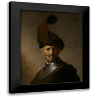 van Rijn, Rembrandt Harmunssz Crni moderni uokvireni muzej umjetničko otisak pod nazivom - starac u