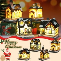 Novi božićni ukrasi Micro pejzažna smola kuća mali ukrasi elegantni božićni ukras