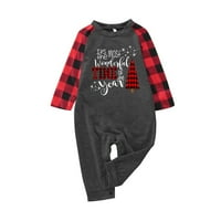 Beba za božićnu porodicu koja odgovara pidžami Tress Print PJS PJS PAID POVRATAK LOGHNEVE Uklapanje