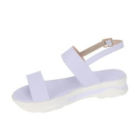 OAVQHLG3B klin sandale za žene čišćenje ljetnih dame Žene ravne guste snimljene cipele modne casual