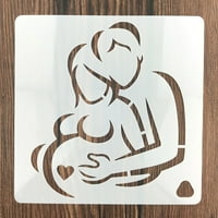 Izdubljeni ljubavni trudnički šablon - glatka površinska plastika, fovantni predložak spreja, kuhinjski