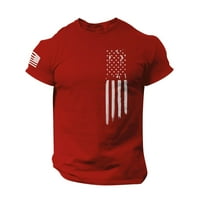 Cyzz Celler majice majice za muškarce, muške američke zastave majice Patriotski tee kratki rukav, aspektarni
