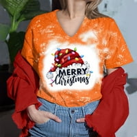 Adviicd božićne majice za žene plus veličine vrhova Dressy casual ženska božićna majica za tiskanu košulju za ženske casual kratke boje