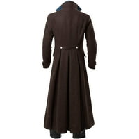 Wavsuf haljina kaputi za muškarce Long punk vintage casual braon anorak veličine 2xl