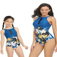 Colisha Maina i kćer Porodični kupaći kupaći kostimi bez rukava bez rukava za dečiji kostim na plaži bez plaže bez obala uz morsku morsku mrežnu mrežicu pune boje Ljetni odmor Royal Blue M