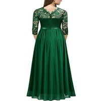 Ladies mam haljine čipke dvostruke haljine cvjetne print maxi haljina za žene ruhove sandress ball zeleno